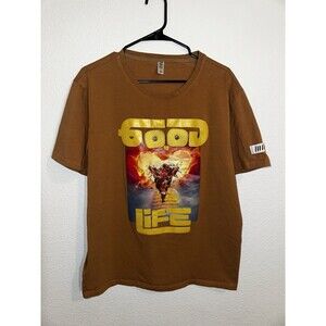 Men’s T Shirt FIFTH LOOP Good Life Graphic Tee Size XL Brown Short Sleeve